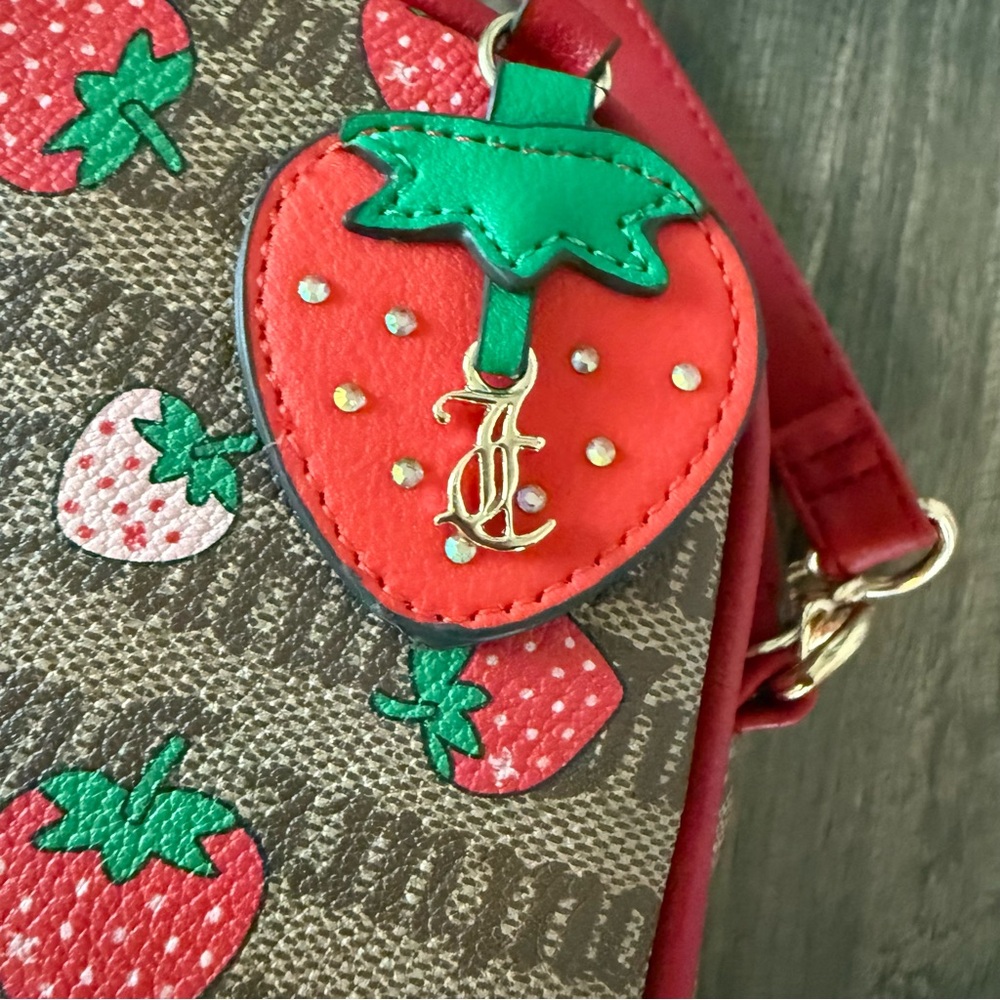 Juicy Couture Red and Brown Strawberry Crossbody Bag - Picture 8 of 16